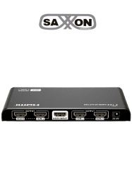 SAXXON SXN0560005 SAXXON LKV314HDR-V3.0 - Divisor HDMI 4K con 1 entrada y 4 salidas resolucion 4K x 2K Ultra HD y 1080P Full HD soporta HDR salidas de video combinadas en 4K y 1080P con alcance de