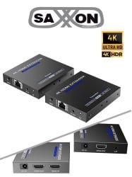 SAXXON SXN0570007 SAXXON LKV565P- Kit extensor HDMI de 2 Puertos/ Hasta 70 metros Con Cable CAT6/ 6A/ 7/ Resolucion 4K 60Hz/ Transmisor IR/ Plug and play/ Soporta HDR/ Cero Latencia