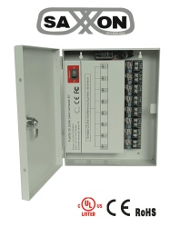 SAXXON SXN2280001 SAXXON PSU1213D8H- Fuente de Poder Profesional de 11 a 15 vcd/ 13 Amperes/ Para 8 Camaras Hasta 4k/ 1.6 Amperes por Canal/ Proteccion contra Sobrecargas/ Filtro de Ruido por Canal/