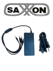 SAXXON SXN2290012 SAXXON KA65E1205000Q - Fuente de Poder Regulada / Alimentacion 12 Vcc 5 Amper / 4 Conectores Macho / Voltaje de Entrada: 100-240V / Ideal para Camaras de CCTV Controles de Acceso y