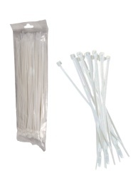SAXXON TCE3350113 SAXXON CN25X100 - Cincho sujetacable / 2.5 mm X 100 mm / Blanco / Bolsa con 100 piezas / Nylon