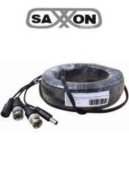 SAXXON TVD123045 SAXXON WB0120C - Cable de 20 Metros Armado para Video y Energia/ Para Camaras Hasta 8 Megapixeles/ con Conectores BNC y de Energia/ Uso Interior/ Cable de Video 100% Cobre/ 7.3W/ Sopo