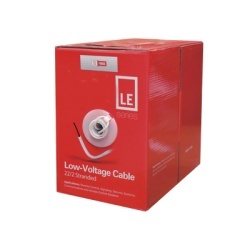 SFIRE SF-22-02-LE Cable de 2 Conductores / 22 AWG / CCA / 305 m (1000 pies) / PVC Retardante a la Flama / Blanco