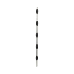 SFIRE SF-POST-5-R1 Poste de Paso para Cercas Eléctricas / Tubo Redondo 25 mm (1 in) / Longitud 1 m (39.4 in) / 5 Aisladores Integrados / Acero Galvanizado en Caliente