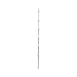 SFIRE SF-POST-6W Poste de Paso para Cerca Eléctrica / Tubo de Acero Galvanizado / 6 Aisladores / 1.4 m (4.6 ft) / Diámetro 25 mm (1 in) / Pintura Blanca Exterior