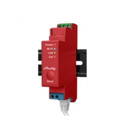 SHELLY SHELLYPRO1PM Relevador / Interruptor WIFI/ Industrial y residencial inteligente / Hasta 16A / Soporta Google /Alexa / Nube P2P y control Local / 1 canal y puerto ethernet