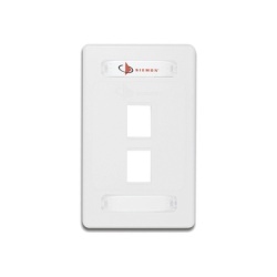 SIEMON 10GMX-FPS02-02 Placa de Pared Modular 10G MAX de 2 Salidas Color Blanco