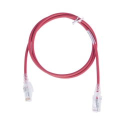 SIEMON MC6-03-0328B Patch Cord MC6 Modular Cat6 UTP CM/LS0H 3ft Color Rojo Diametro Reducido (28AWG) Version Bulk (Sin empaque individual)