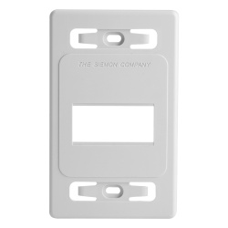 SIEMON MX-FP-S-03-02B Placa de Pared Modular MAX de 3 Salidas Color Blanco Version Bulk (Sin Empaque Individual)