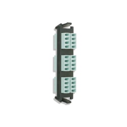 SIEMON RIC-F-LCQ24-01C Placa acopladora de Fibra Optica Quick-Pack Con 6 Conectores LC Quad (24 Fibras) Para Fibra Multimodo Aqua