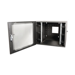 SIEMON WC2-P101-12 Gabinete de Pared Estandar de 19in Abatible de 12 UR 610 mm de Profundidad Color Negro