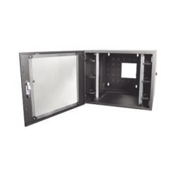 SIEMON WC3-P101-12 Gabinete de Pared Estandar de 19in Abatible de 12 UR 762 mm de Profundidad Color Negro