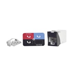 SIEMON Z6-01 Jack Z-Max UTP Categoria 6 Montaje Hibrido en Placa de Pared (Plano y Angulado) Color Negro