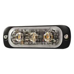 SIGNALPRO SP3R Luz Auxiliar de 3 LED Rojo Lente Transparente SAE