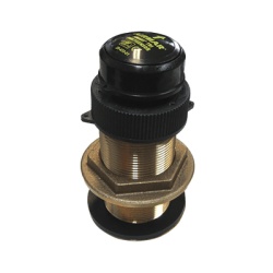 SIMRAD 000-15736-001 Transductor de bronce Thru Hull mide temperatura velocidad y profundidad.