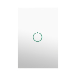 SMARTHOME BY EPCOM MHS511SL (ZWAVE) Interruptor On/Off panel tactil touch inalambrico Zwave Plus 1 boton. No requiere cable neutro Compatible con Hubitat HC8 Alula M2M otros