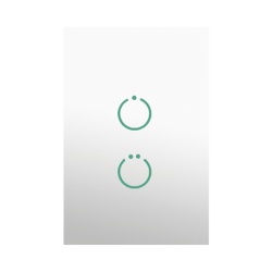 SMARTHOME BY EPCOM MHS512SL (ZWAVE) Interruptor On/Off panel tactil touch inalambrico Zwave Plus 2 botones. No requiere cable neutro Compatible con Hubitat HC8 Alula M2M otros