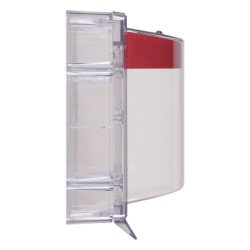 STI STI-1130-ES Cubierta Protectora Serie Stopper II® De Policarbonato Con Bocina Espaciador Transparente Etiqueta en Espanol - Img 3