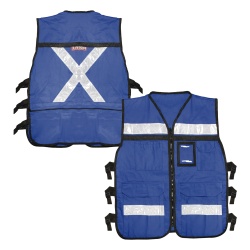 SURTEK SYS-USC-H43 Chaleco Reflejante con 6 Bolsas Externas / 6 Broches ajustables / Talla Extra Grande.