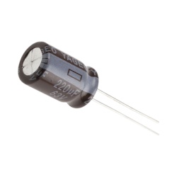 Syscom 0220M0063V Capacitor Electrolitico de Aluminio Radial de 220 ÂµFd 63 Vcc 105 Â°C 10 x 15 mm.