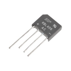 Syscom KBL-406G Puente Rectificador de Silicio 4 Amp. 600 Volt Fase Sencilla Encapsulado KBL.