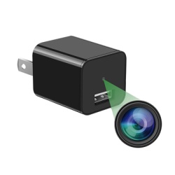 Syscom M1B Camara Oculta en Cargador de Pared (Spyce Camera) / Memoria de 8GB / Resolucion 2 Megapixel (1080P) / Grabacion Continua o por Movimiento