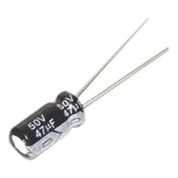 SYSCOM PARTS 0047M0050V Capacitor Electrolitico de Aluminio Radial de 47 µFd 50 Vcc 105 °C 6.3 x 11 mm.