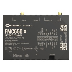 Teltonika FMC650 Profesional Rastreador Vehicular (GPS) 4G LTE Cat 1 Con Lectura Can / Bluetooth y Multiples Entradas y Salidas Digitales