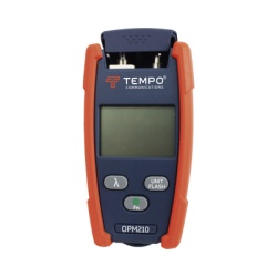 TEMPO OPM-210 Medidor de Potencia (Micro OPM) para Fibra Optica con Localizador Visual de Fallos (VFL) Entrada Universal de 2.5 mm (para Conectores SC ST y FC) Rango de Medicion de -70 a +10 dBm