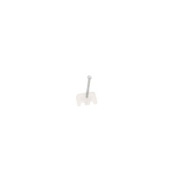 THORSMAN TD-C46 Grapa doble para cable redondo de 4mm color transparente (100pzs) (3401-00100)