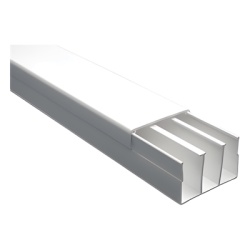 THORSMAN TEK-62-ST Canaleta sin troquel con tapa color blanco de PVC auto extinguible 40 x 62 tramo 2.5m (6301-01251)