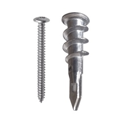 THORSMAN TPD-ZINC Taquete Metalico TPD Zinc con tornillo 8 x 1 1/4" Ideal para Uso con carteles publicitarios Electrodomesticos