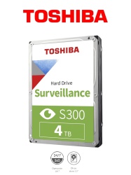 TOSHIBA TSB1490005 TOSHIBA HDWT840UZSVA - Disco Duro de 4 TB Serie S300 especial para videovigilancia ideal para trabajo 24/7 interfaz SATA 3.5" 5400 rpm 128 MB hasta 64 camaras