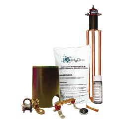 TOTAL GROUND KIT-MASTER-100AB Kit de Tierra Fisica con Electrodo TG100AB y accesorios de instalacion.