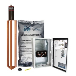 TOTAL GROUND TG-45K Kit de puesta a tierra de 45 A con Electrodo Filtro Acoplador y Compuesto H2Ohm.