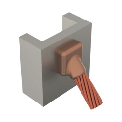TOTAL GROUND TGM-C45PV-2/0 Molde para soldadura Exotermica de superficie Vertical a cable 2/0 Awg en 45 Grados
