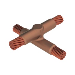 TOTAL GROUND TGM-CCXE4-2/0-2/0 Molde para Soldadura Exotemica tipo X empalmado para cable 2/0 AWG - 2/0 AWG.