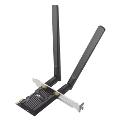 TP-LINK ARCHER-TX20E Adaptador PCIe inalambrico doble banda AX1800 Mbps / Seguridad Inalambrica WPA3 /Antena de alta ganancia / Tecnologia MU-MUMO 2X2 / Soporte de perfil bajo y Altura completa / Blue