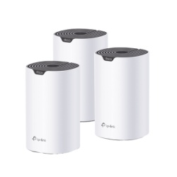 TP-LINK DECOS7-3PACK Kit 3 Routers Inalambricos MESH Interior para Hogar / Doble Banda Wi-Fi 5 AC1900 Mbps / 3 Puerto Gigabit WAN/LAN / 3 Antenas Internas / Administracion Mediante la App Deco (iOS An