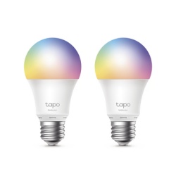 TP-LINK TAPOL530E2PACK KIT 2 Focos Smart Wi-Fi Multicolor / A60 E27 / 8.3 W 806 Lumenes / 220-240 V / 2.4 GHz / Control por Voz Alexa-Google / 8.7 W