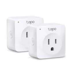TP-LINK TAPOP100-2P Mini tomacorriente inteligente Wi-Fi 100 - 120V~ 50/60Hz 15.0A compatible con Amazon Alexa y Google Assistant color blanco.