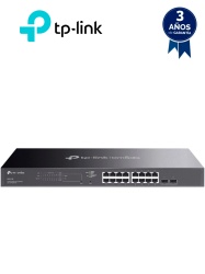TP-LINK TPL3720044 TP-LINK TL-SG2218P - Switch inteligente de 16 puertos POE Gigabit JetStram 2 puertos SFP POE 802.3at/af 150W totales Gestion centralizada con OMADA soporta QoS L2/L3/L4 y