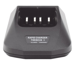 TX-KSC24 Cargador de Escritorio / Carga Rápida / Compatible con Radios Kenwood TK Series / LED de Estado / Carga con o sin Radio