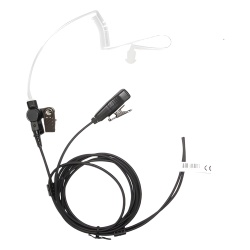 TX PRO TX-850-M02 Micrófono de Solapa / 2 Hilos / Desconexión Rápida / Tubo Acústico Médico / Kevlar Reforzado / Motorola HT750/1250/1550/PRO5150/5550/7150