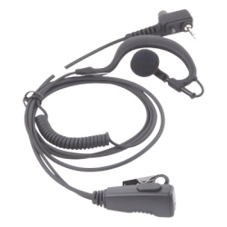 TX PRO TX110NH04 Micrófono-Audífono / Gancho Ajustable Tipo G / Cable con Resorte / Conector 3.5 mm Atornillable / PTT de Solapa - Img 2