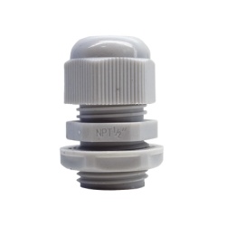 TX PRO TXG-PG-12N Conector Plastico Blanco Tipo Glandula para Rosca NPT 1/2"