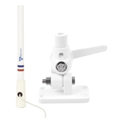 TXPROMARINE TX-5206-SYS/86 Antena Marina VHF / Fibra de Vidrio / 156-163 MHz / 6.5 dBi / Cable 4.5 m (14.8 ft) / PL-259 / Montaje Trinquete Nylon / Exterior