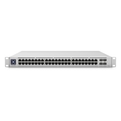 UBIQUITI USW-ENTERPRISE-48-POE Switch PoE Administrable Capa 3 / 48 Puertos 2.5GbE RJ45 PoE+ / 4 Puertos 10G SFP+ / 720W PoE Total / Pantalla Táctil 1.3" / 320 Gbps