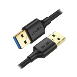 UGREEN 10371 Cable USB-A 3.0 a USB-A 3.0 / 2 Metros / Macho a Macho / Conector Niquelado / Nucleo de Cobre Estanado / Blindaje Multiple / Velocidad 5Gbps / No Requiere Controlador / Compatible con USB