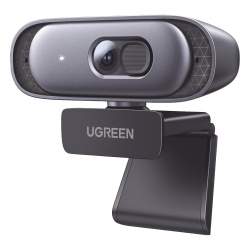 UGREEN 35626 Camara Web 2K con Microfono Integrado | Cancelacion de Ruido | Correccion de Luz Automatica | Vista Amplia de 91° | Rotacion Flexible de 360° | Cubierta de privacidad | Incluye Cable US